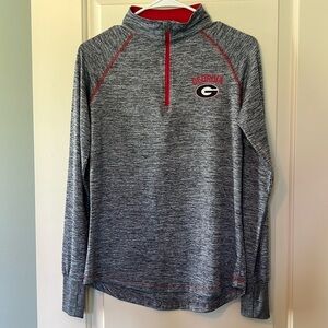 LIKE NEW Ladies Univ of Georgia Bulldogs 1/4 zip pullover size Small
